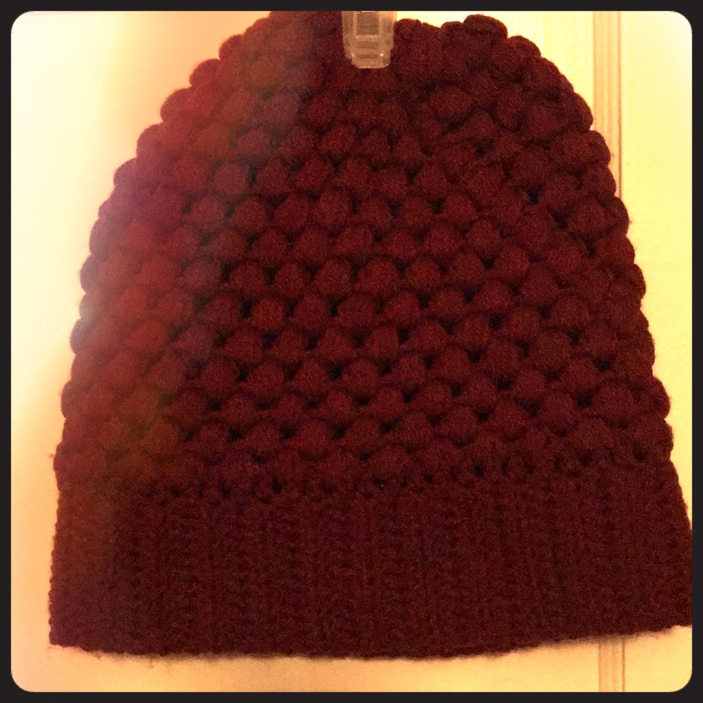 Hand-knitted beanie by Yours TRULY MEEE!!! 🙋🏽‍♀️